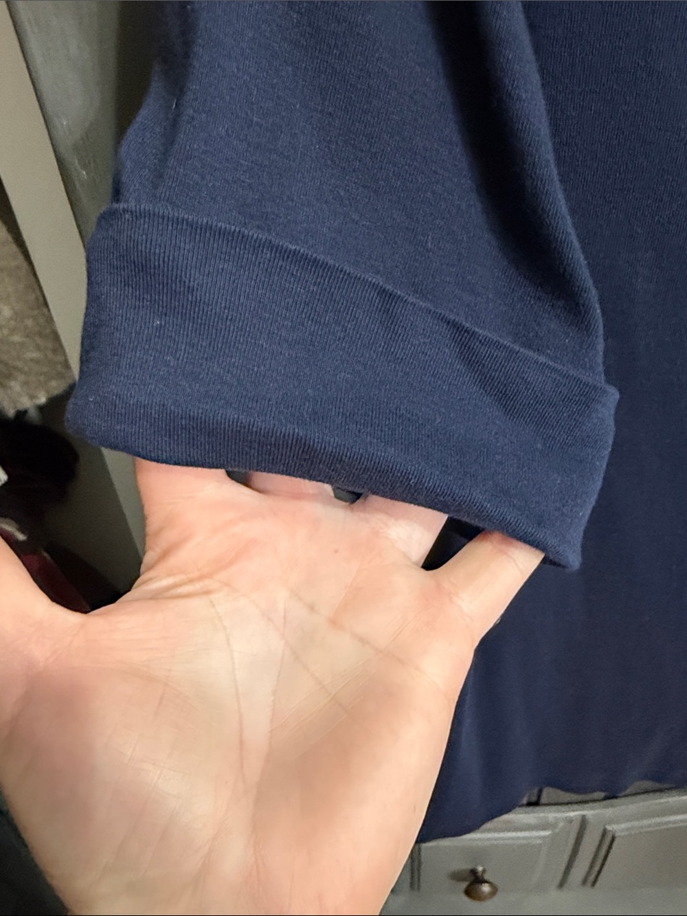 Lauren Ralph Lauren Navy Boatneck Short Sleeve Top - Picture 4 of 6